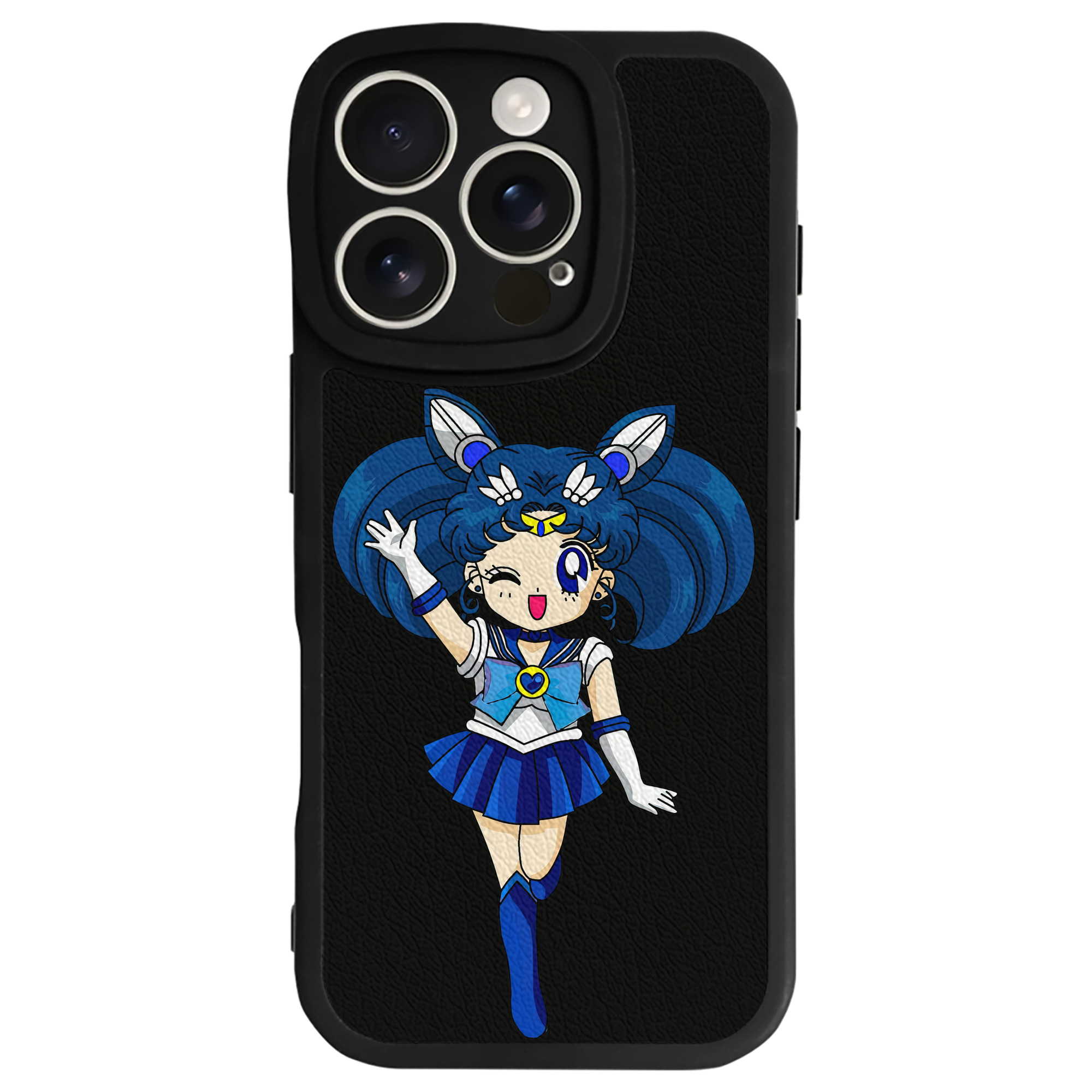 （画像用） 美少女戦士セーラームーン 水野 亜美 みずの あみ Sailor Moon Mizuno Ami 【iPhone 16シリーズ対応】シリコンスマホケース（レザー調） 材質：シリコン